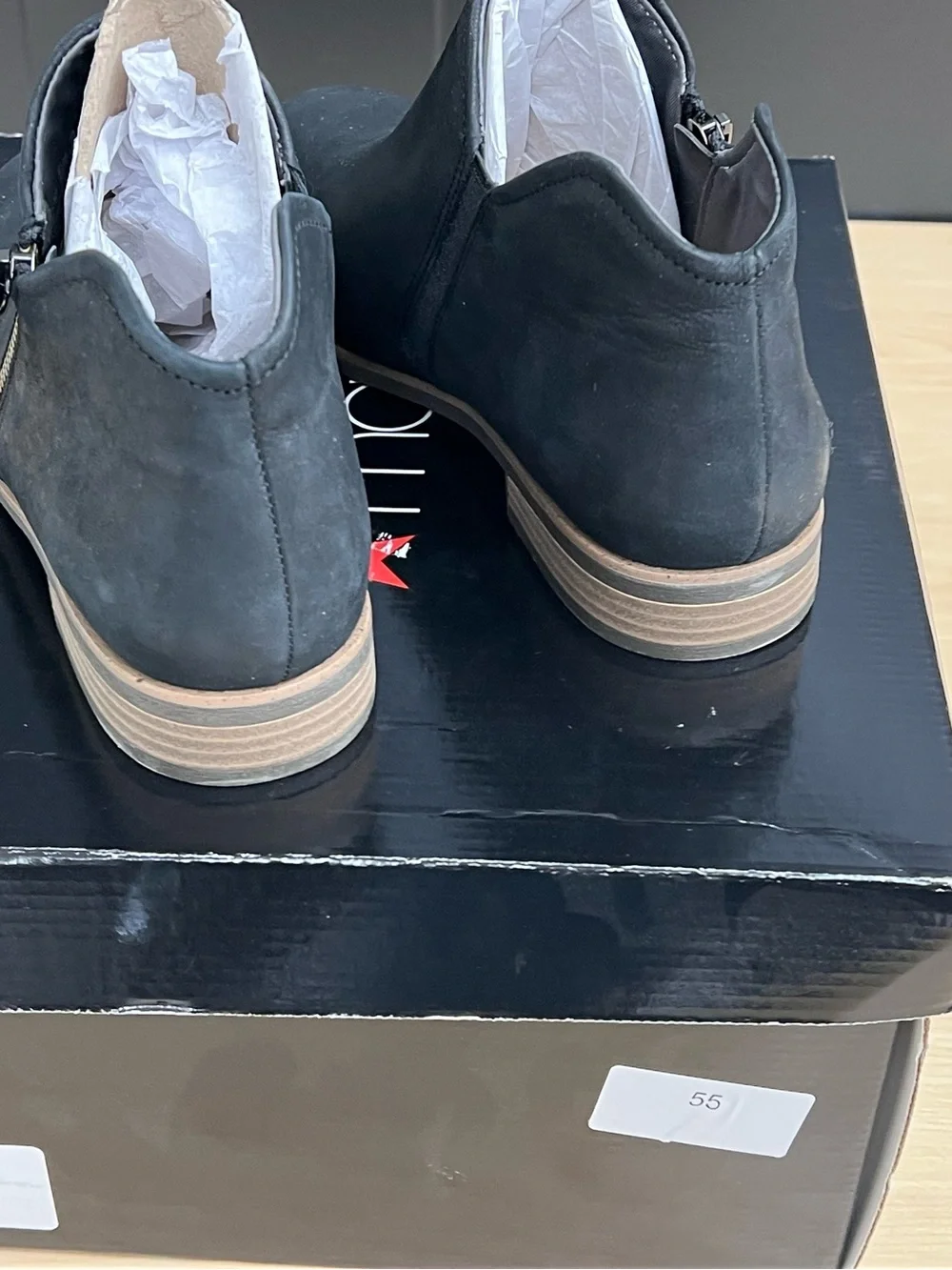 Dr. Scholl's Black Leather Chukka Zip Boots
